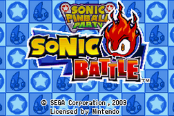 2 Games in 1 Sonic Pinball Party Sonic Battle