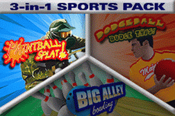 3 Games in 1 Paintball Splat Dodgeball Dodge This Big Alley Bowling